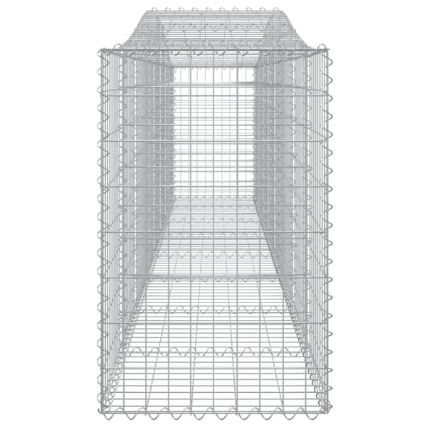 vidaXL buede gabionkurve 25 stk. 400x50x80/100 cm galvaniseret jern