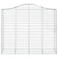 Miniatyrbillede 4 af 6: vidaXL buede gabionkurve 4 stk. 200x50x160/180 cm galvaniseret jern