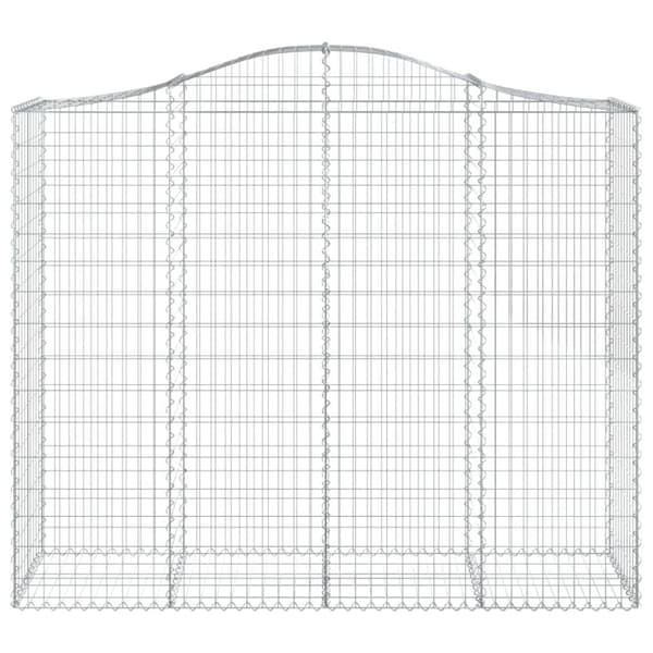 vidaXL buede gabionkurve 4 stk. 200x50x160/180 cm galvaniseret jern