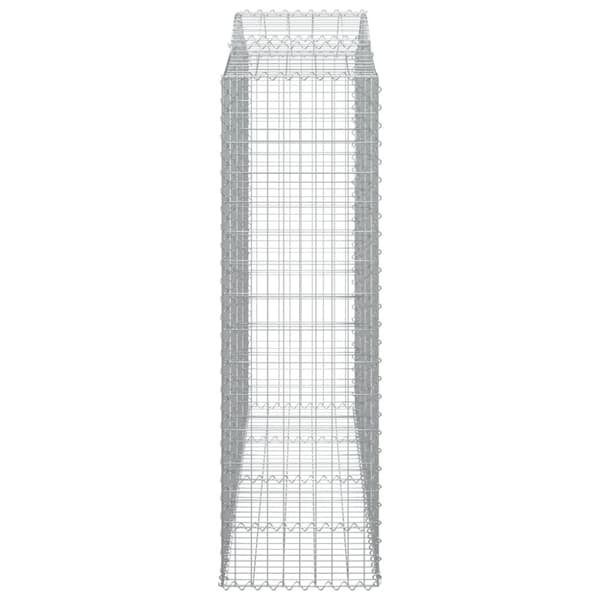 vidaXL buede gabionkurve 4 stk. 200x50x160/180 cm galvaniseret jern