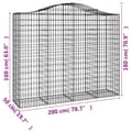 Miniatyrbillede 6 af 6: vidaXL buede gabionkurve 4 stk. 200x50x160/180 cm galvaniseret jern