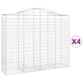 Miniatyrbillede 2 af 6: vidaXL buede gabionkurve 4 stk. 200x50x160/180 cm galvaniseret jern