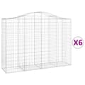 Pikkukuva 2 / 6: vidaXL Kaarevat kivikorit 6 kpl 200x50x140/160 cm galvanoitu rauta