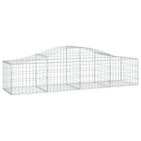vidaXL buede gabionkurve 13 stk. 200x50x40/60 cm galvaniseret jern