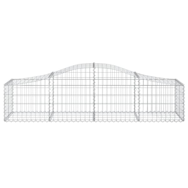 vidaXL buede gabionkurve 13 stk. 200x50x40/60 cm galvaniseret jern