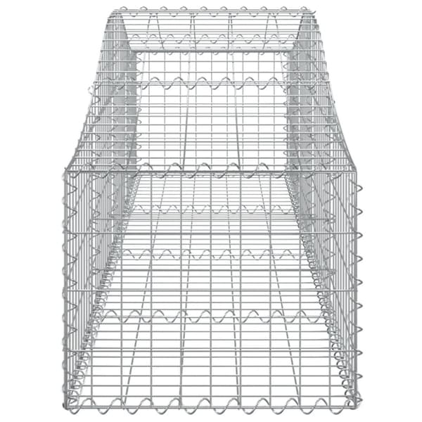 vidaXL buede gabionkurve 13 stk. 200x50x40/60 cm galvaniseret jern