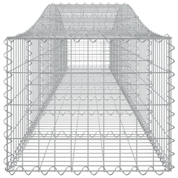 vidaXL buede gabionkurve 10 stk. 400x50x40/60 cm galvaniseret jern