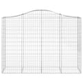 Pikkukuva 4 / 6: vidaXL Kaarevat kivikorit 4 kpl 200x50x140/160 cm galvanoitu rauta