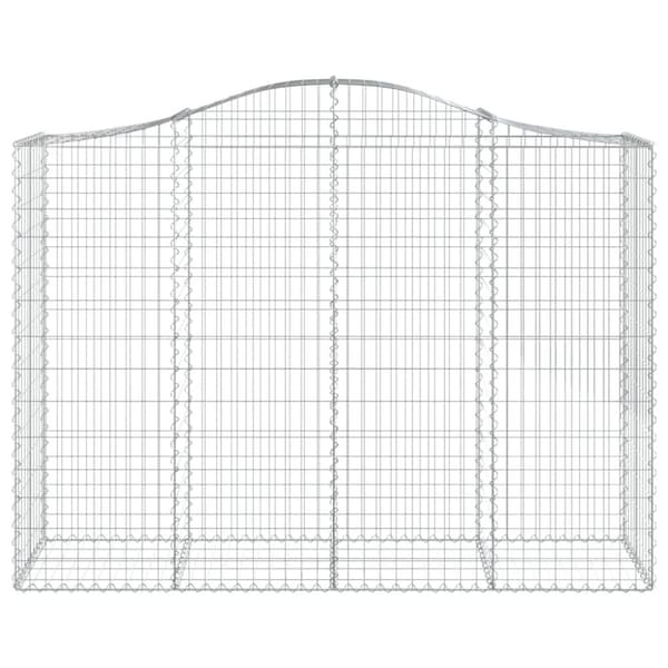 vidaXL Kaarevat kivikorit 4 kpl 200x50x140/160 cm galvanoitu rauta