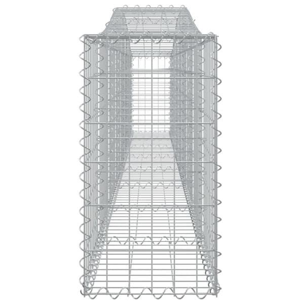 vidaXL buede gabionkurve 15 stk. 400x30x60/80 cm galvaniseret jern
