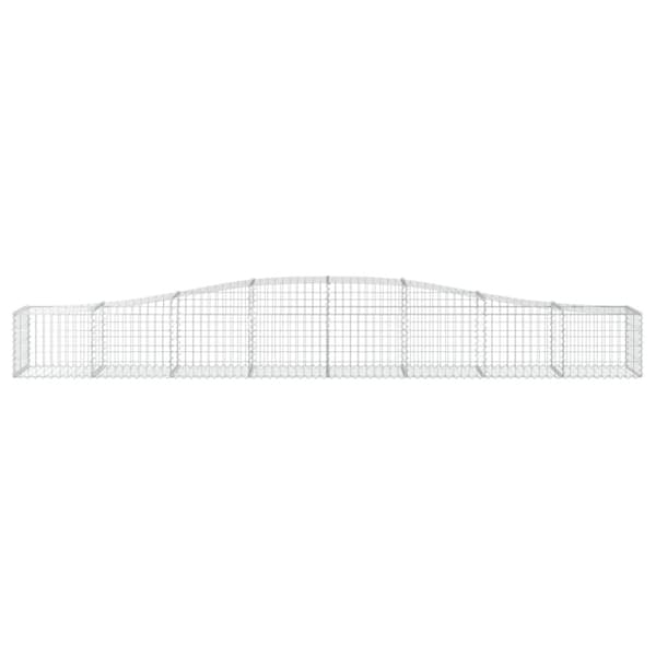 vidaXL Kaarevat kivikorit 7 kpl 400x50x40/60 cm galvanoitu rauta