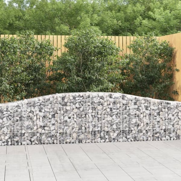vidaXL Kaarevat kivikorit 9 kpl 400x30x60/80 cm galvanoitu rauta