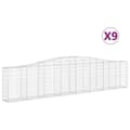 Pikkukuva 2 / 6: vidaXL Kaarevat kivikorit 9 kpl 400x30x80/100 cm galvanoitu rauta