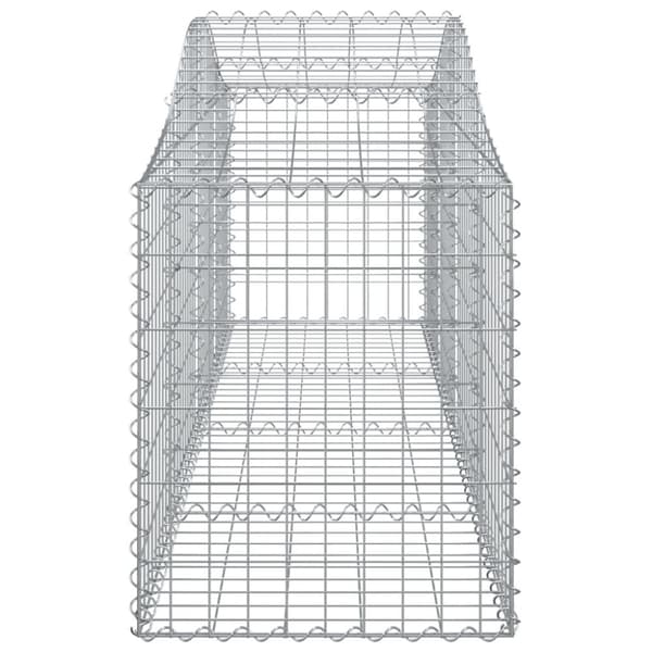 vidaXL buede gabionkurve 14 stk. 200x50x60/80 cm galvaniseret jern