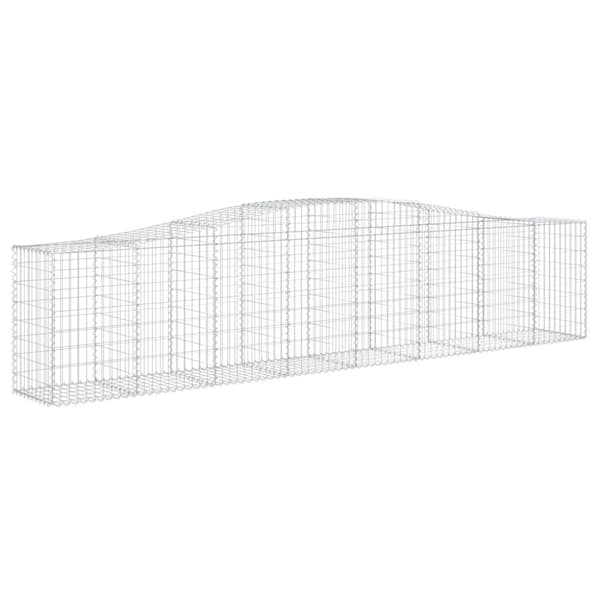 vidaXL buede gabionkurve 5 stk. 400x50x80/100 cm galvaniseret jern