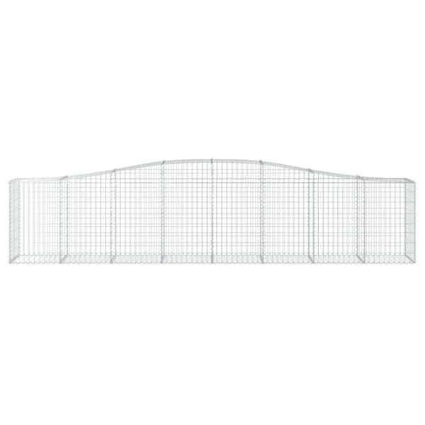 vidaXL buede gabionkurve 5 stk. 400x50x80/100 cm galvaniseret jern