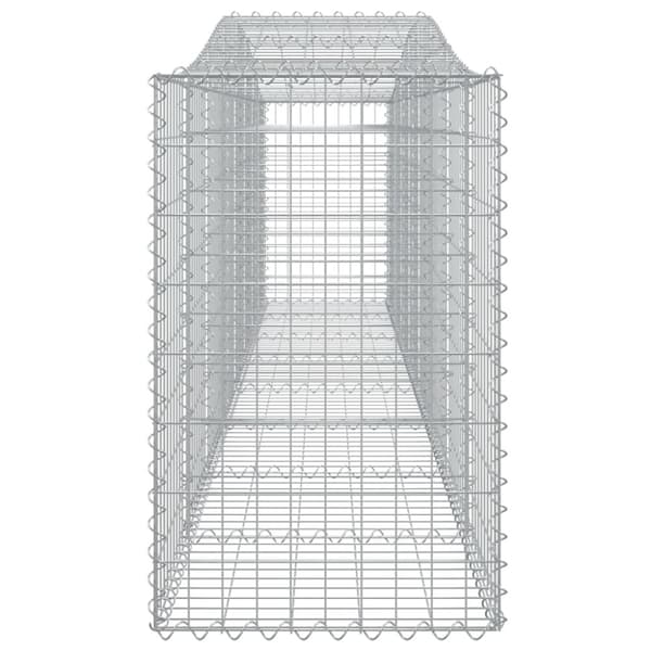 vidaXL buede gabionkurve 5 stk. 400x50x80/100 cm galvaniseret jern