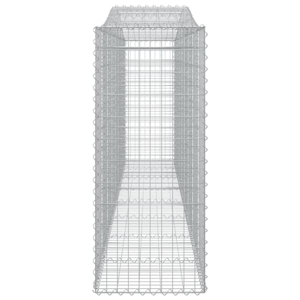 vidaXL Kaarevat kivikorit 2 kpl 400x50x120/140 cm galvanoitu rauta