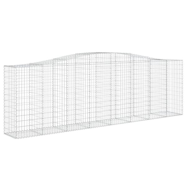 vidaXL Kaarevat kivikorit 7 kpl 400x50x120/140 cm galvanoitu rauta