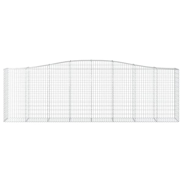 vidaXL Kaarevat kivikorit 7 kpl 400x50x120/140 cm galvanoitu rauta