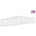 Miniatyrbilde 2 av 6: vidaXL Gabionkurver buede 8 stk 400x50x60/80 cm galvanisert jern