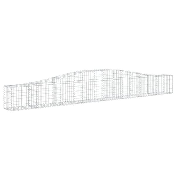 vidaXL Gabioner bågformade 5 st 400x30x40/60 cm galvaniserat järn
