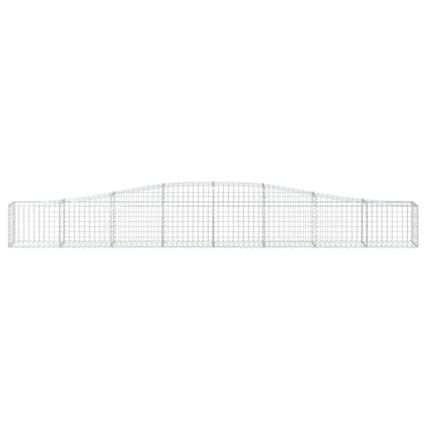 vidaXL Gabioner bågformade 5 st 400x30x40/60 cm galvaniserat järn