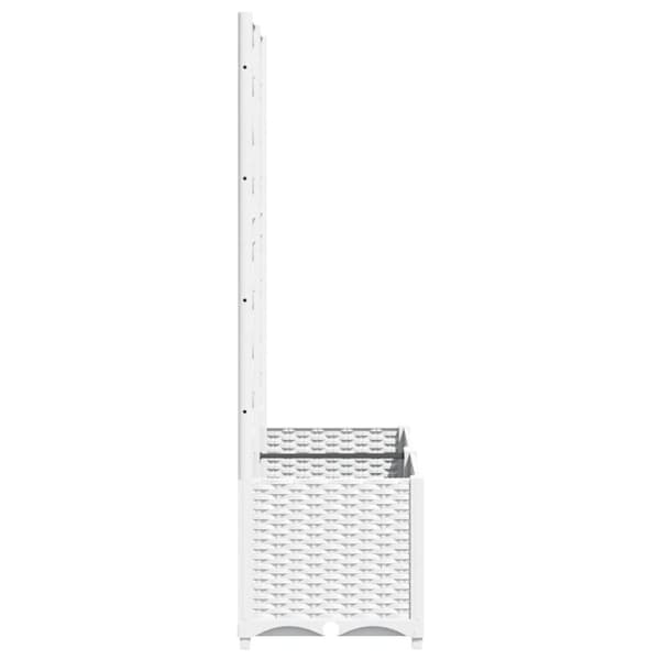 vidaXL plantekasse med espalier 80x40x136 cm PP hvid