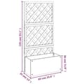 Miniatyrbillede 7 af 9: vidaXL espalier med plantekasse 65x33x135 cm WPC grå