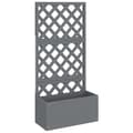 Miniatyrbillede 1 af 9: vidaXL espalier med plantekasse 65x33x135 cm WPC grå