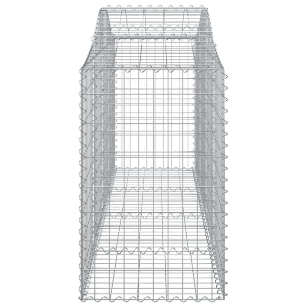 vidaXL Gabionkurver buede 25 stk 200x50x80/100 cm galvanisert jern
