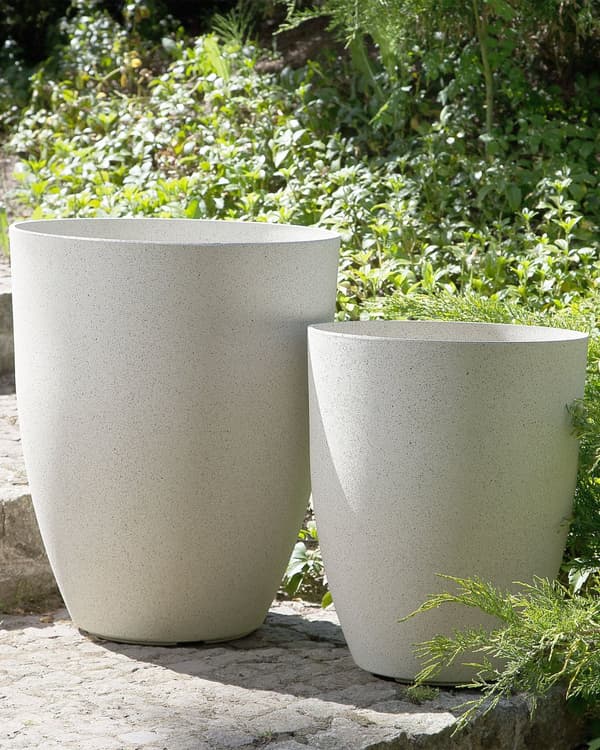 Blomkrukor Off-White Sten Polyharts 43x52 cm Inomhus Utomhus