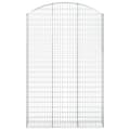 Miniatyrbillede 3 af 5: vidaXL buet gabionkurv 150x30x220/240 cm galvaniseret jern