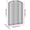 Miniatyrbillede 5 af 5: vidaXL buet gabionkurv 150x30x220/240 cm galvaniseret jern