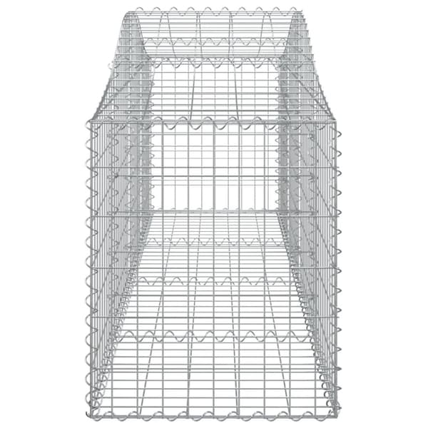 vidaXL Gabionkurver buede 20 stk 200x50x60/80 cm galvanisert jern
