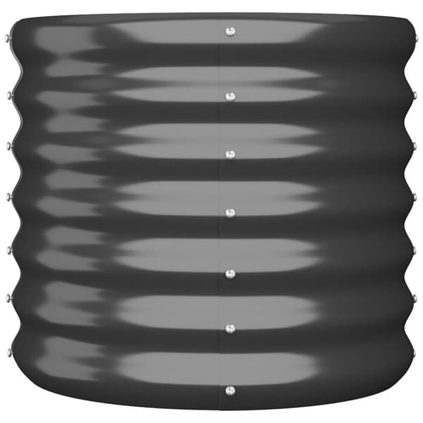 vidaXL Plantekasse pulverlakkert stål 40x40x36 cm antrasitt