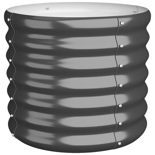 vidaXL Plantekasse pulverlakkert stål 40x40x36 cm antrasitt