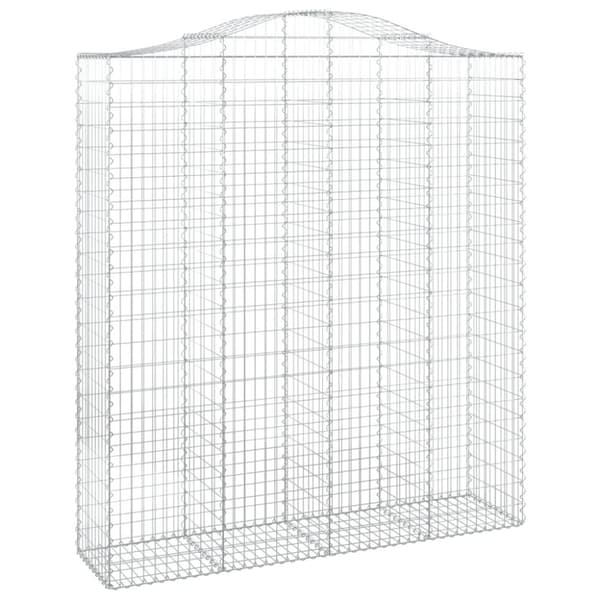 vidaXL Kaarevat kivikorit 4 kpl 200x50x220/240 cm galvanoitu rauta