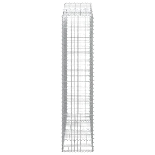 vidaXL Kaarevat kivikorit 4 kpl 200x50x220/240 cm galvanoitu rauta