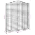 Pikkukuva 6 / 6: vidaXL Kaarevat kivikorit 2 kpl 200x30x220/240 cm galvanoitu rauta