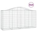 Pikkukuva 2 / 6: vidaXL Kaarevat kivikorit 14 kpl 200x50x100/120 cm galvanoitu rauta