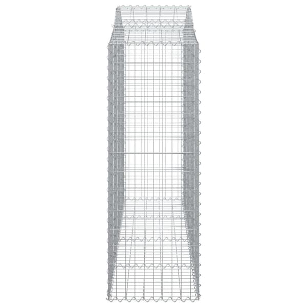 vidaXL buede gabionkurve 2 stk. 200x50x140/160 cm galvaniseret jern