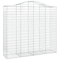 Miniatyrbillede 3 af 6: vidaXL buede gabionkurve 4 stk. 200x50x180/200 cm galvaniseret jern