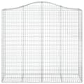 Miniatyrbillede 4 af 6: vidaXL buede gabionkurve 4 stk. 200x50x180/200 cm galvaniseret jern