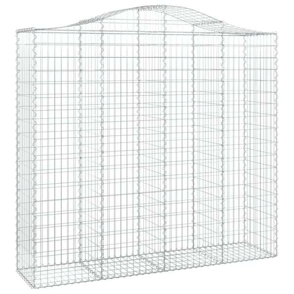 vidaXL buede gabionkurve 6 stk. 200x50x180/200 cm galvaniseret jern