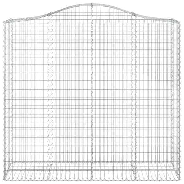 vidaXL buede gabionkurve 6 stk. 200x50x180/200 cm galvaniseret jern