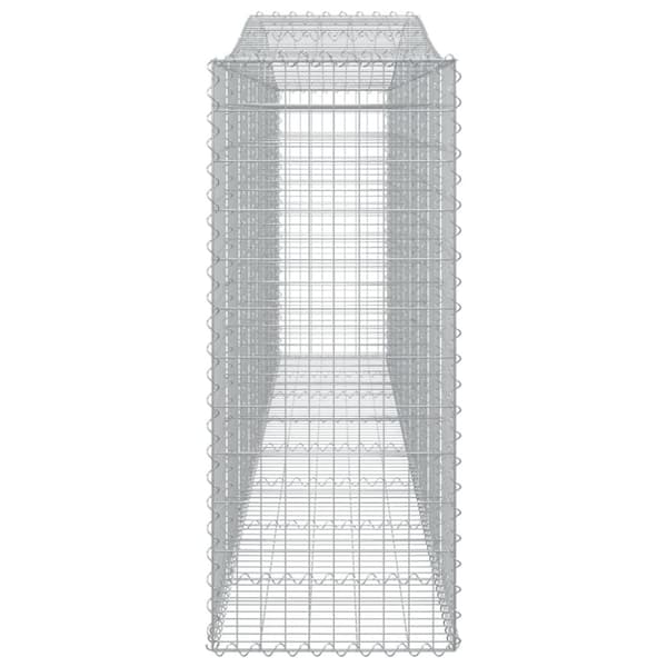 vidaXL Kaarevat kivikorit 4 kpl 400x50x120/140 cm galvanoitu rauta