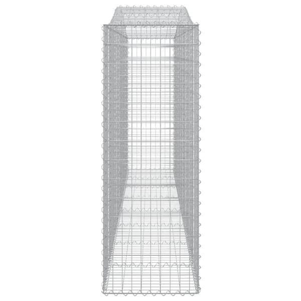vidaXL buede gabionkurve 4 stk. 400x50x140/160 cm galvaniseret jern
