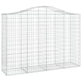 Miniatyrbillede 3 af 6: vidaXL buede gabionkurve 11 stk. 200x50x140/160 cm galvaniseret jern