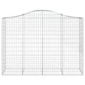 Miniatyrbillede 4 af 6: vidaXL buede gabionkurve 11 stk. 200x50x140/160 cm galvaniseret jern
